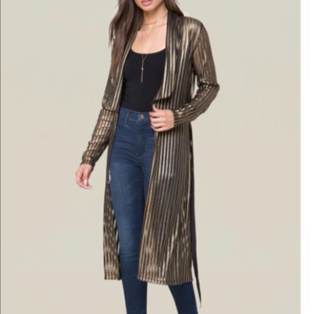 Gold black stripe BeBe Robe-  photoshoot only